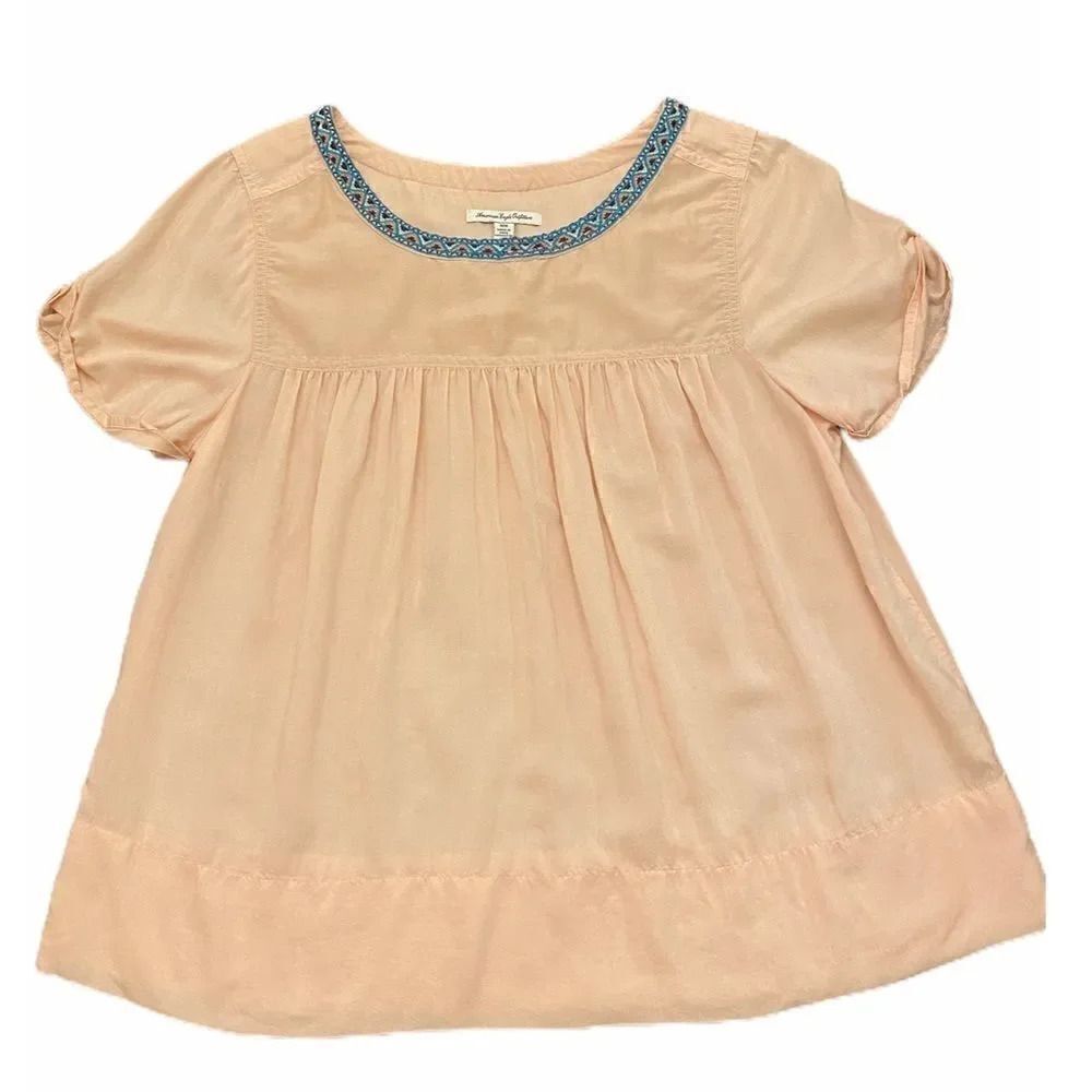 American Eagle Outfitters Short Sleeves Baby Doll Women’s Blouse M
